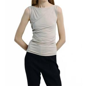 NEW RUE SOPHIE fantine side pleat top in oat